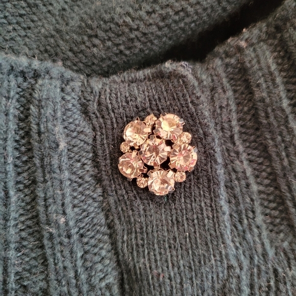 J. Crew Green Jeweled Sweater Dress Size Large - Picture 5 of 6